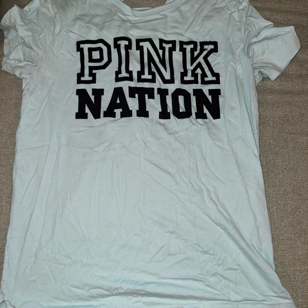 Victoria's Secret Light Blue Graphic Skirt